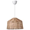 KAPPELAND/HAVSDJUP Viseča svetilka, bela/ratan, 45 cm