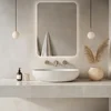 LED ogledalo 60x80 cm pravokotno zaobljeno brez okvirja s stikalom