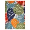 Lesnina PREPROGA ZA ZUNANJO UPORABO Floral 80/150 cm tkano modra, zelena