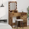 vidaXL vidaXL Stari les Les in steklo 50 x 41 x 135 cm Toaletna miza, (22054941)