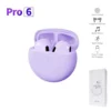 Bluetooth slusalice AirPhones Pro 6 HQ ljubicaste