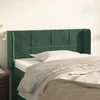 Vidaxl Vzglavje z ušesi temno zeleno 83x16x78/88 cm žamet