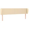 Vidaxl Vzglavje z ušesi krem 183x23x78/88 cm blago