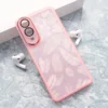 Maska Glitter Feather za Samsung S25 Edge roze