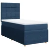 Vidaxl Box spring postelja z vzmetnico modra 100x200 cm blago