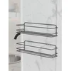 Hermia Kuhinjski organizator, 100% metal, 2 komada, 360 x 80 x 100 mm, debljina: 2.5-5 mm, Crni