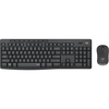 LOGITECH Tipkovnica + miška MK295 Silent Wireless Combo, brezžična, črna, USB