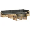 Set vanjskih sofa s jastukom 9 pcs Bijela i antracit