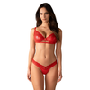 Obsessive Aliosa 2-pcs Set Red S/M