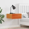 Vidaxl Nočna omarica s predalom 2 pcs Voščeno rjava 39 x 34 x 16.5 cm