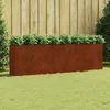 Vidaxl Vrtna visoka greda 280x40x80 cm corten jeklo