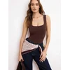 Trendyol Milla Ženski bodi TWOSS24BD00026, Braon