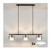 Brilagi - LED RGB prigušiva luster AURA LUX 3xGX53/14W/230V Wi-Fi Tuya crna/zadimljena