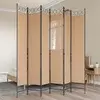 Razdjelnik prostora s 6 panela Bež 240 x 220 cm Tkanina