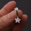 Piercing naušnica LI-23613 - Srebrna / Zvijezda KP23613