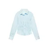 Pull&Bear Bluza svetlo modra / bela