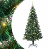Umjetno predsvijetljeno božićno drvce Zelena 240 cm PVC i metal