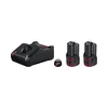 Bosch set 12V akumulatora - baterija 2 x GBA 12V 3,0Ah + punjač GAL 12V-40, 1600A019RD