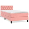 Vidaxl Box spring postelja z vzmetnico roza 80x200 cm žamet