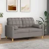 Vidaxl vidaXL Dvosed z blazinami, taupe, 120 cm, blago