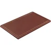 Gastro plastična deska za rezanje 53x32,5x2 cm GN 1/1, z utorom, rjava