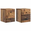 vidaXL Stenski nočni omarici 2 pcs Star les 34,5 x 33 x 40 cm