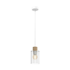 Luster na kablu MADERA 1xE27/60W/230V bela/drvo