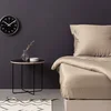 De Beige Satin Super King Fitted Sheet