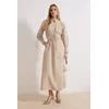 Trendyol Modest Ženska haljina Tctss26Eb00023, Bež