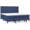 vidaXL Box spring postelja z vzmetnico moder 200x200 cm blago, (20761316)