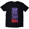Iron Maiden Majica Est. 1975 Stamp Logo Purple Unisex Black M