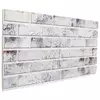Zidne panele 10 pcs Svijetlo siva i crna 100 x 50 cm EPS pjena