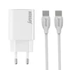 Kućni Punjač SU-P103 Super Fast PD 25W 3A Type C na Type C, Beli