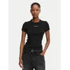 Tommy Jeans Majica Script Rib DW0DW22809 Črna Slim Fit