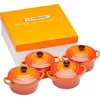 Le Creuset Mini set Cocotte 4 delni - Ognjeno oranžna