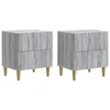 Noćni ormar s ladicama 2 pcs Siva sonoma 43 x 34,5 x 48 cm