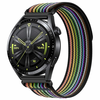 BStrap Velcro Nylon pašček za Huawei Watch GT/GT2 46mm, black rainbow