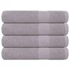 shumee vidaXL Brisače za savno 4 kos siva 80x200 cm 360 g/m2 100% bombaž