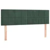 Vidaxl Posteljno vzglavje temno zelena 144x5x78/88 cm žametna