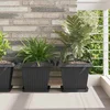 Saksije za biljke 6 pcs Crna 33 x 33 x 26 cm Plastika