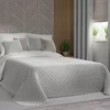 shumee VELVI Dekorativno pregrinjalo - pastelno siva, prešita eleganca - 220x240 cm
