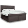 vidaXL vidaXL Box spring postelja z vzmetnico temno rjava 180x200 cm blago, (21308621)