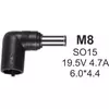 NPC-SO15 (M8) Gembird konektor za punjac 90W-19.5V-4.7A, 6.0*4.4mm PIN