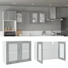Viseći stakleni ormarić Lyon sivi sonoma 80x31x60 cm inženjerski drvo