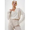 Trend Alacati Stili Ženska bluza dugih rukava Alc-X13126, Krem