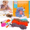 sarcia.eu WOW Box Kreativni komplet POMPON ŽIVALI za ustvarjanje iz preje DIY 8+