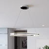 Lucande LED viseče svetilo Lyani, 80 cm, krom, z možnostjo zatemnitve - Dnevna soba/jedilnica - Sodobni - krom, bela satinirana - Kovina
