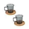 Tognana Set od 2 šoljice za kafu Dolce Casa Outline, 9 cl, Sa tacnama, Sivi