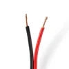 Nedis Kabel zvočnikov | 2x 2,50 mm2 | Baker | 100,0 m | Okrogla | PVC | Črna/rdeča | Kolut