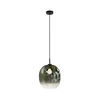 Luster na sajli MIRROR 1xE27/14W/230V zadimljeno zelene boje